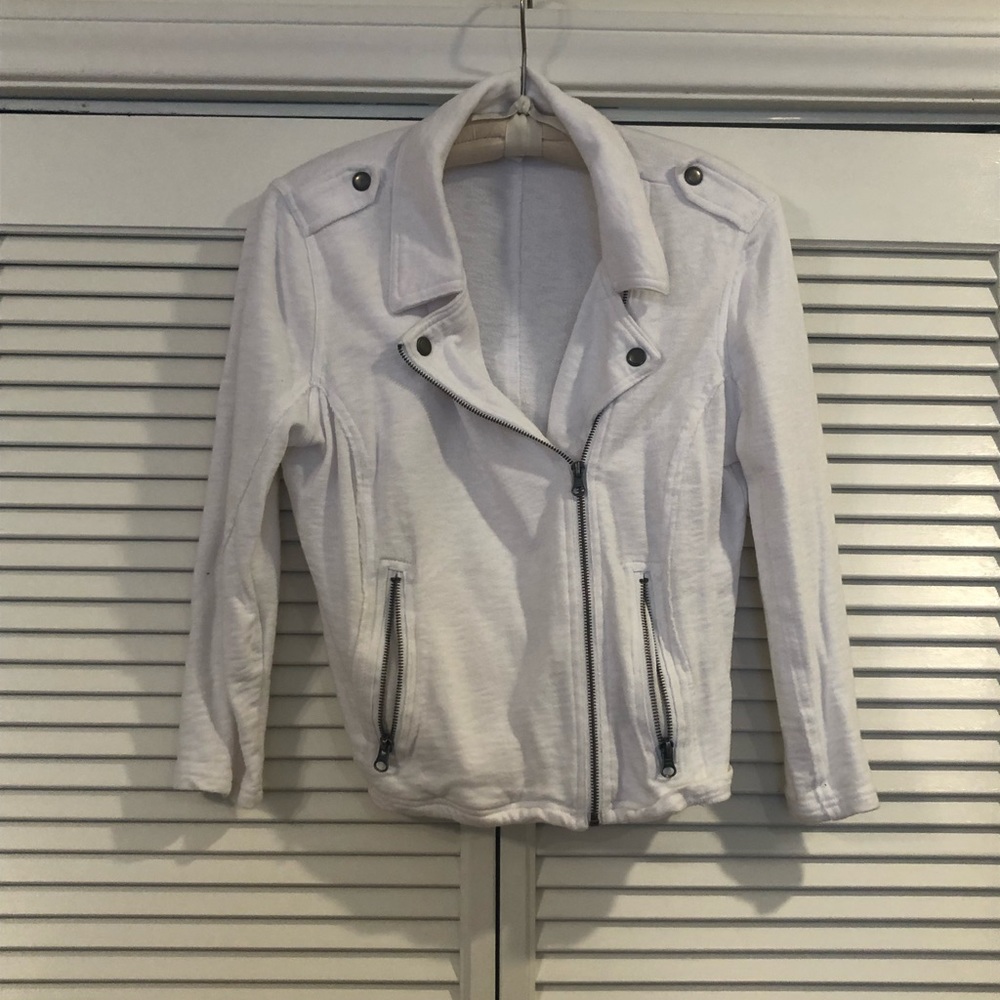 Aeropostale Jacket Moto size L white knit